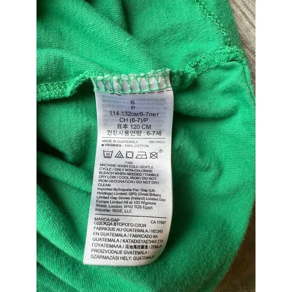 Gap Kids Shamrock & Roll Graphic T-Shirt St Patricks Paddys Pattys Day S 6-7